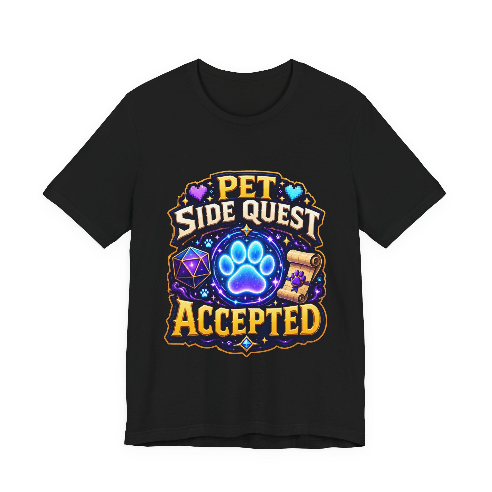 Pet Side Quest Accepted Shirt - Geeky Pet Lover Gamer Tee