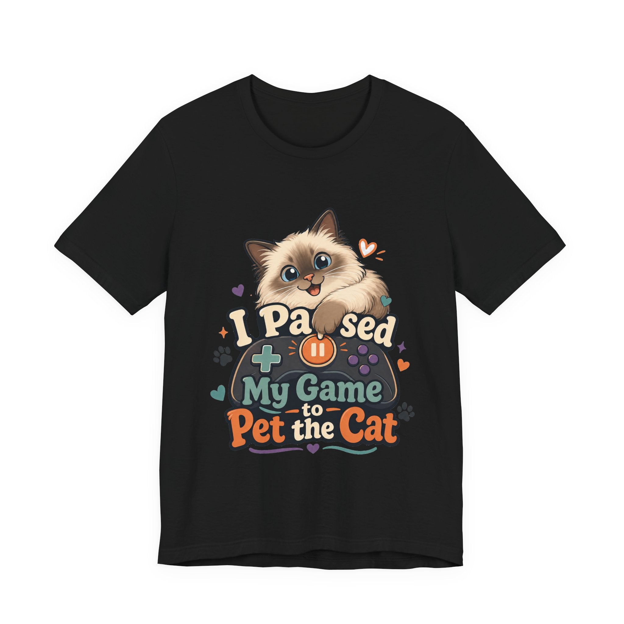 I Paused My Game to Pet the Cat Shirt - Ragdoll Cat Gamer Cat Tee