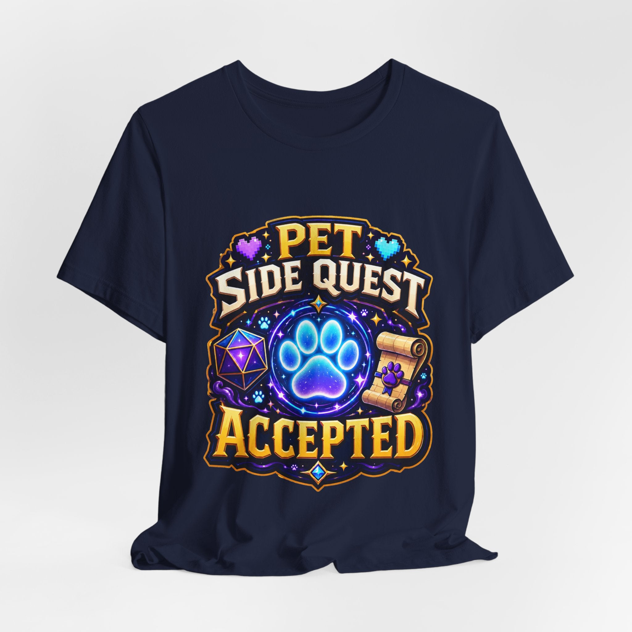 Pet Side Quest Accepted Shirt - Geeky Pet Lover Gamer Tee
