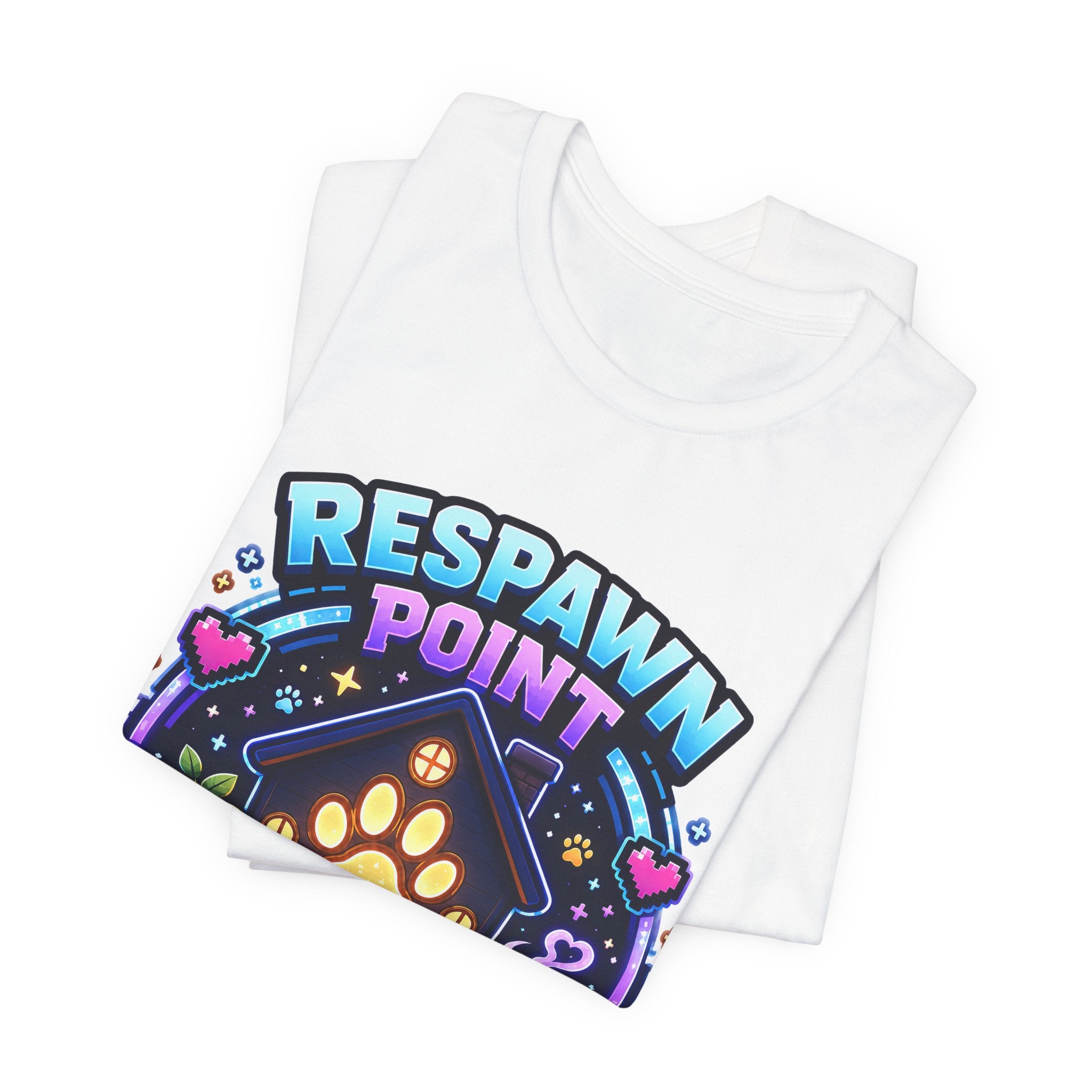 Respawn Point Home With Pets Shirt - Cozy Gamer Pet Lover Tee