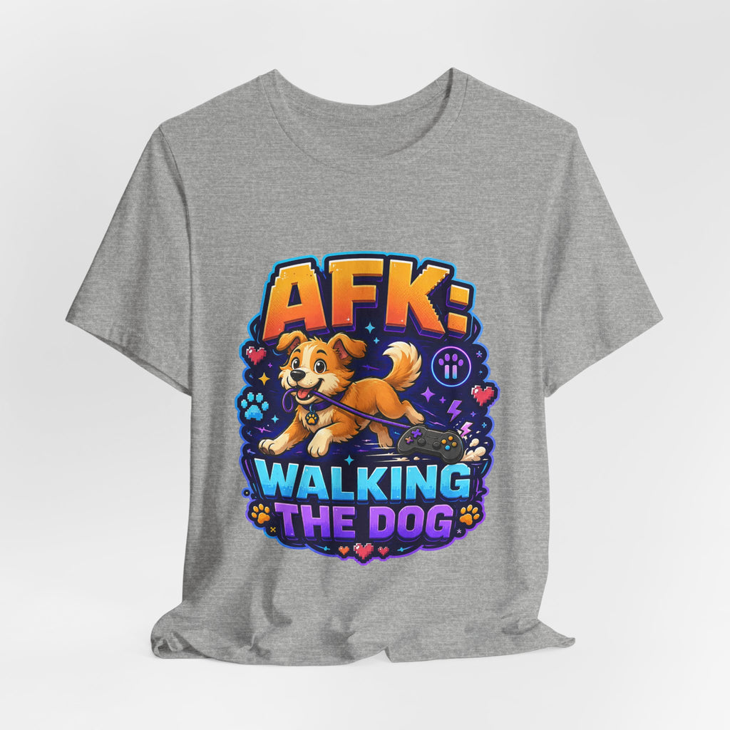 AFK Walking the Dog funny gamer dog lover T-shirt mockup