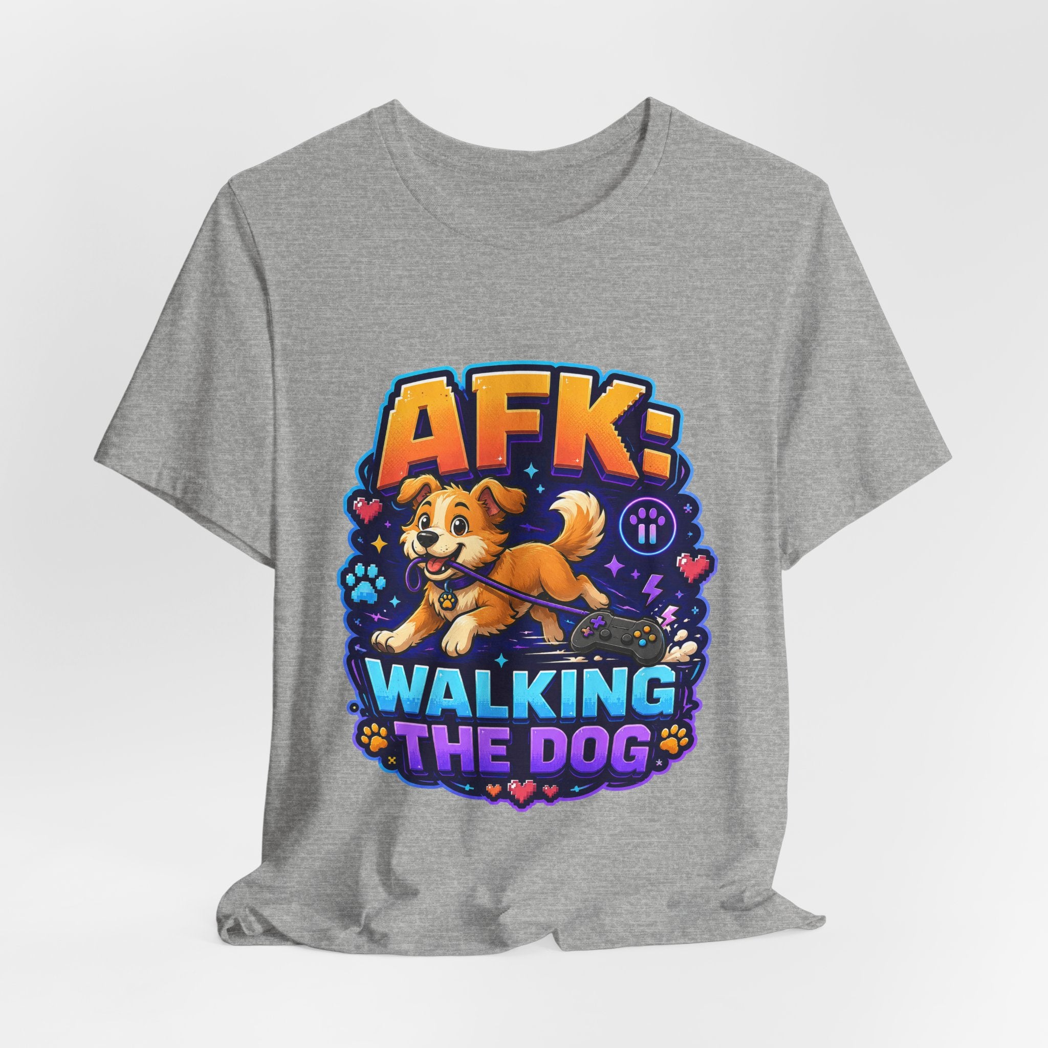 AFK Walking the Dog funny gamer dog lover T-shirt mockup