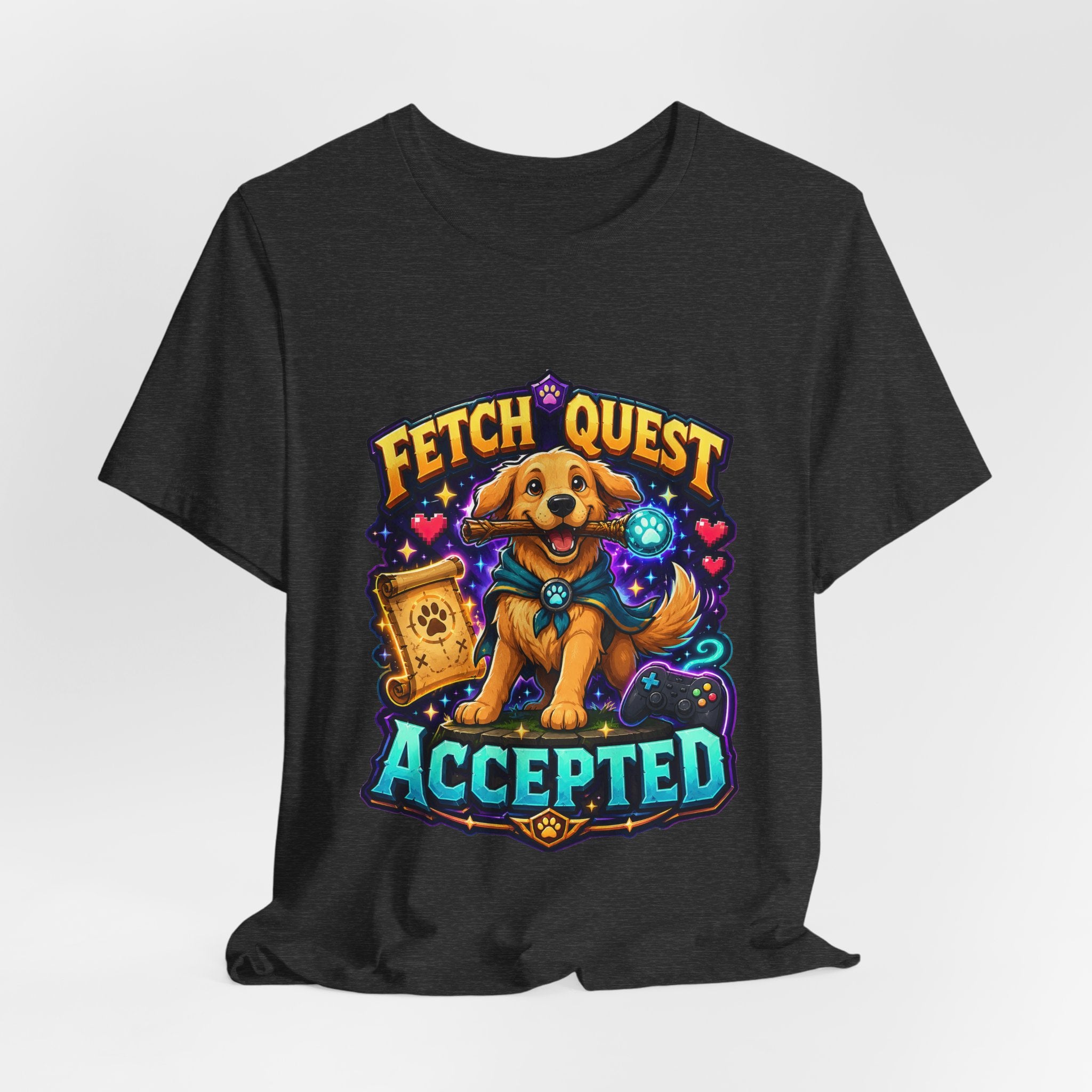 Fetch Quest Accepted Shirt - Funny Gamer Dog Tee