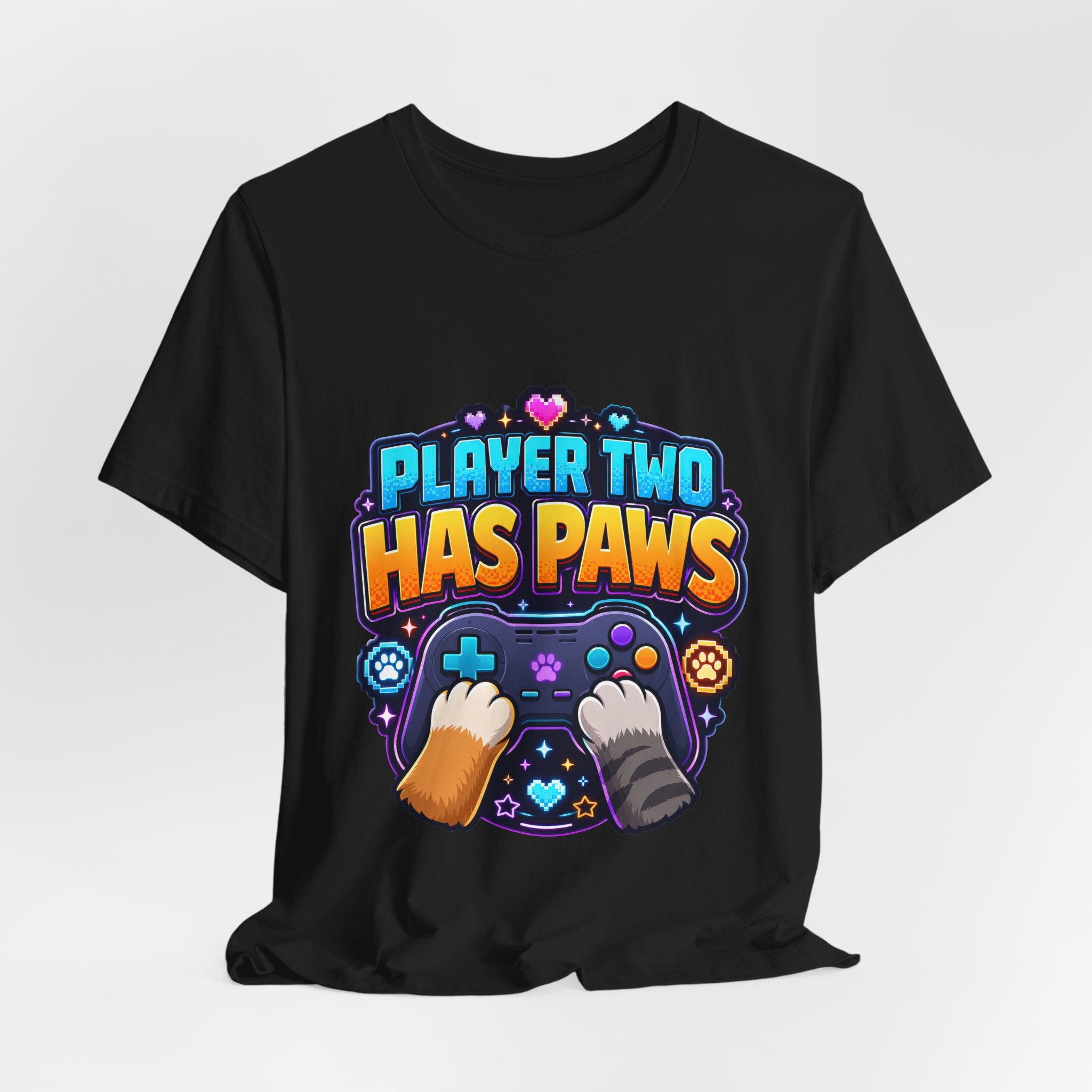 Player Two Has Paws Shirt - Funny Gamer Pet Lover Tee