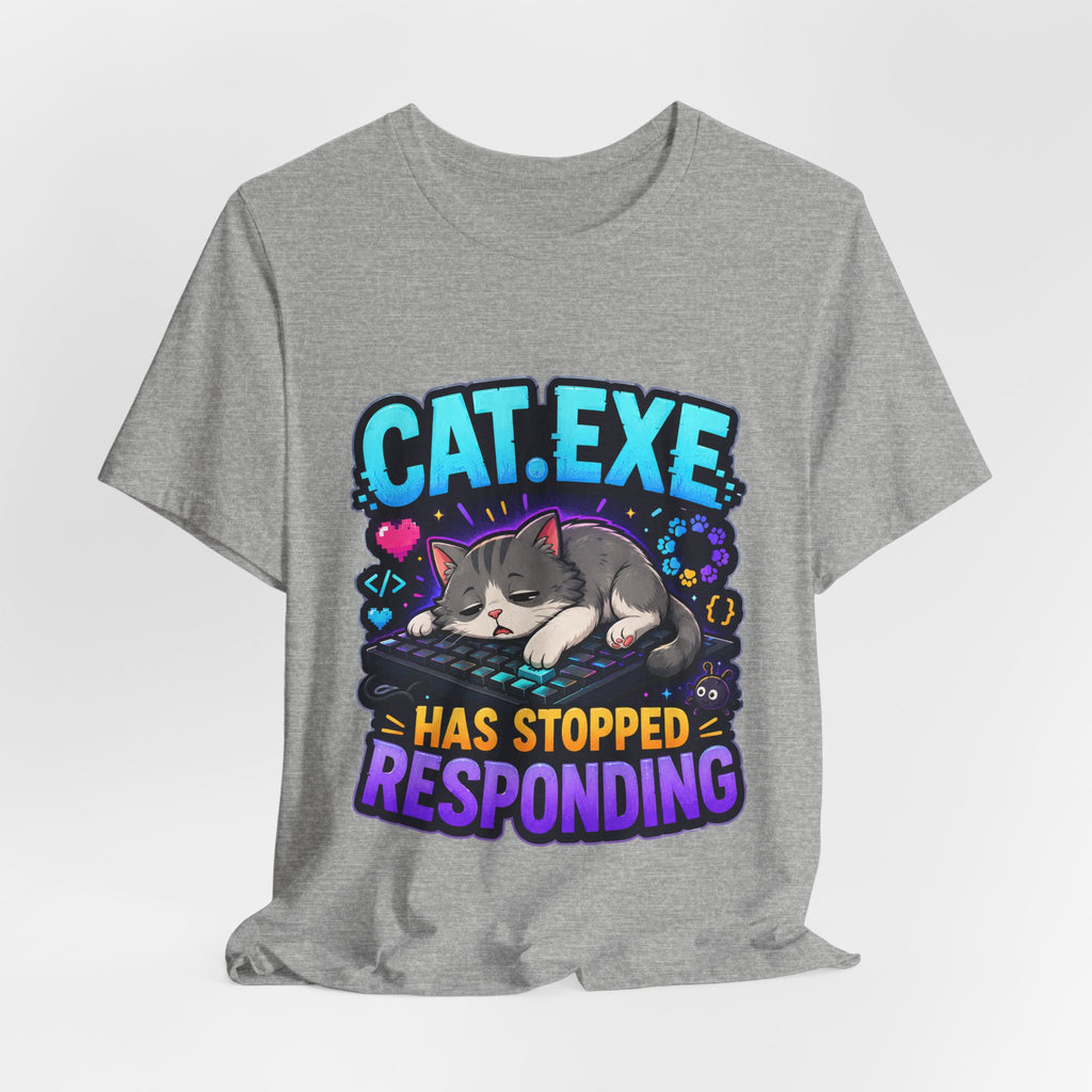 Cat.exe Has Stopped Responding Shirt - Programmer Cat Tee